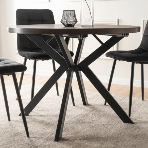 Stół LUKAS Rozkładany 100-250 cm Orzech/Czarny