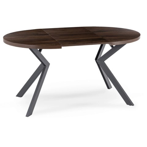 Stół LUKAS Rozkładany 100-250 cm Orzech/Czarny