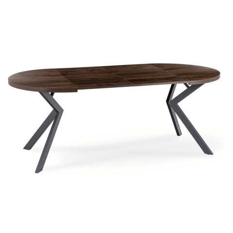 Stół LUKAS Rozkładany 100-250 cm Orzech/Czarny