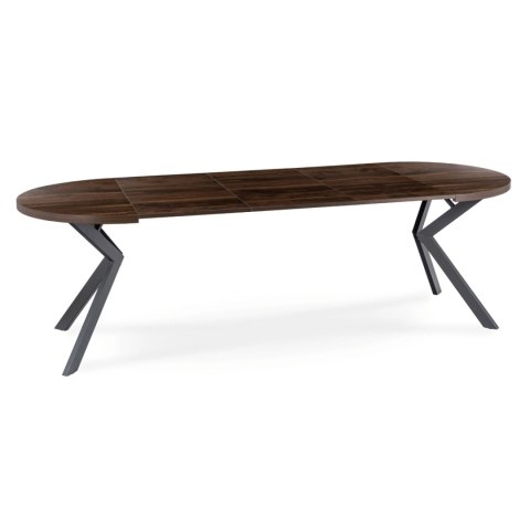 Stół LUKAS Rozkładany 100-250 cm Orzech/Czarny