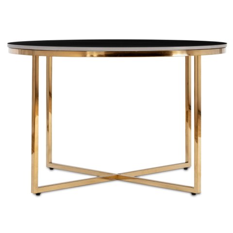 Stolik Ceramiczny MARINE Czarny Marmur Mat/Złoty