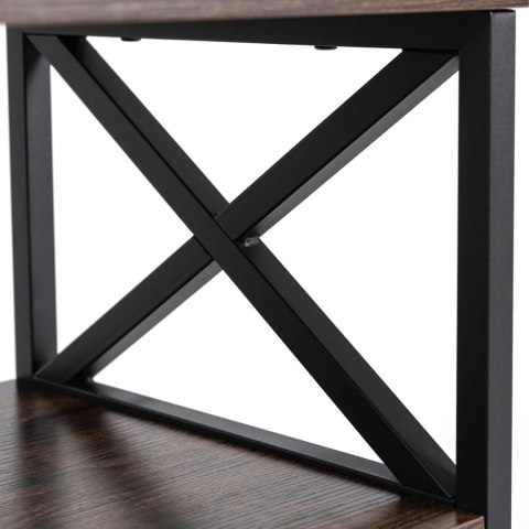 Szafka Nocna LOGAN 40 cm Dąb Rustykalny/Czarny