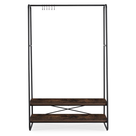 Wieszak Do Przedpokoju JOEL 100 cm z Półkami Dąb Rustykalny/Czarny