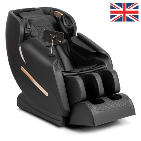 Fotel Masujący VX MAX Czarny Ekoskóra Angielskie Menu