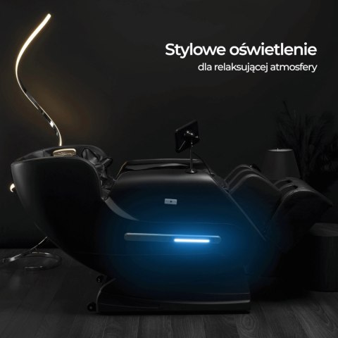 Fotel Masujący VX MAX Czarny Ekoskóra Angielskie Menu