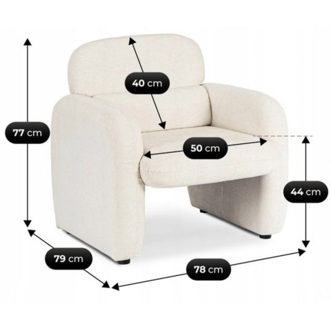 Fotel Wypoczynkowy TOGO Kremowy