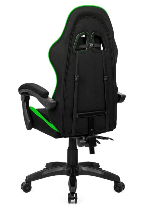 Fotel obrotowy gamingowy ENZO XL GREEN FABRIC OUTLET