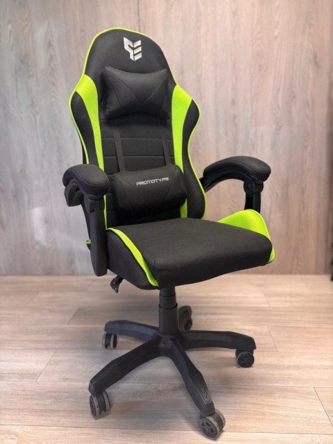 Fotel obrotowy gamingowy ENZO XL GREEN FABRIC OUTLET