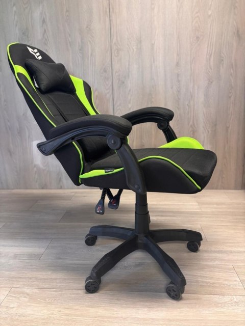 Fotel obrotowy gamingowy ENZO XL GREEN FABRIC OUTLET