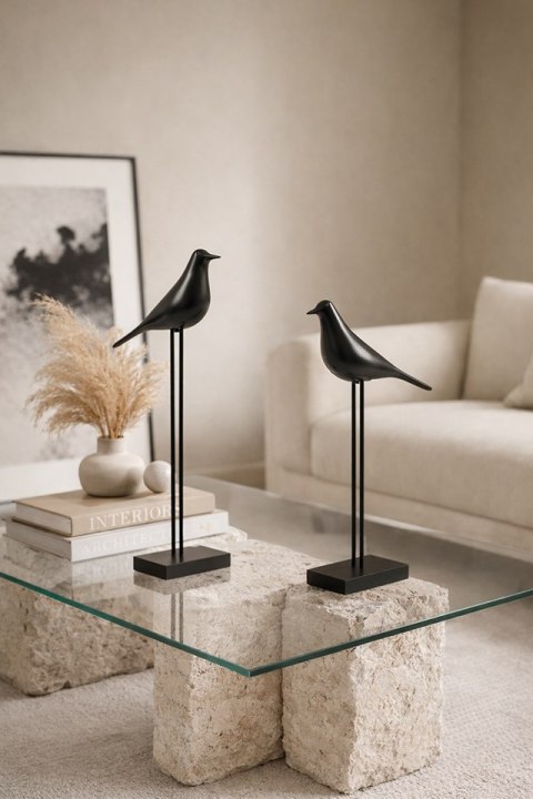 SHP Zestaw 2 dekoracji SHP BIRDY czarna