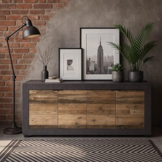 Komoda BLAGO 180 cm Ciemny Dąb/Czarny