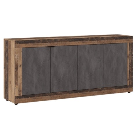 Komoda Czterodrzwiowa BLAGO 180 cm Ciemny Dąb/Grafit Loft