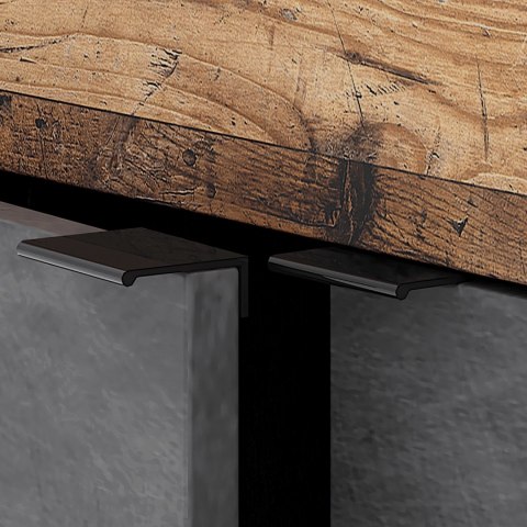 Komoda Czterodrzwiowa BLAGO 180 cm Ciemny Dąb/Grafit Loft