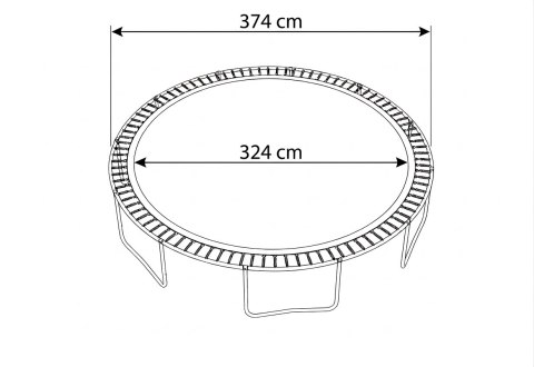 Mata batut do trampoliny 12 FT 374 cm JUMPI - Akcesoria do trampolin