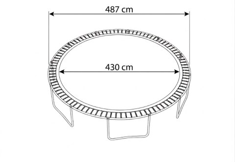 Mata batut do trampoliny 16 FT 487 cm JUMPI - Akcesoria do trampolin