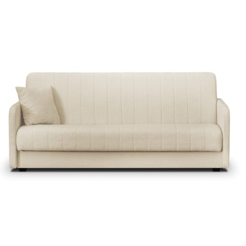 Sofa Rozkładana PORTO Jasnobeżowa Boucle
