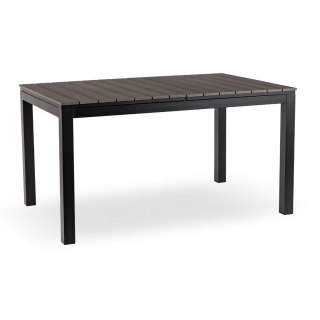 Stół Ogrodowy ARGOS 140-180 cm Ciemnoszary Dąb/Czarny