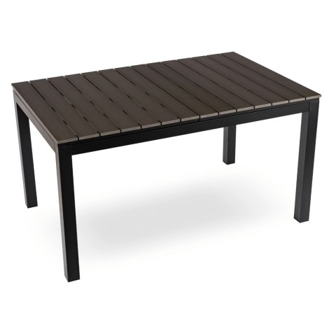 Stół Ogrodowy ARGOS 140-180 cm Ciemnoszary Dąb/Czarny