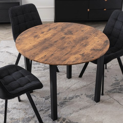 Stół TEO 100 cm Dąb Rustykalny/Czarny