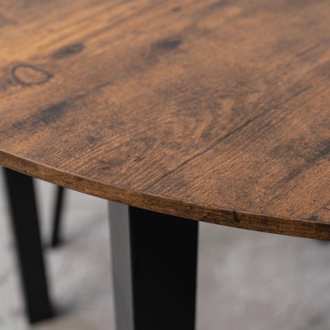 Stół TEO 100 cm Dąb Rustykalny/Czarny