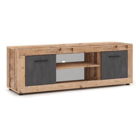 Szafka RTV BLAGO 140 cm Surowy Dąb/Grafit