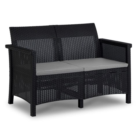 Zestaw Mebli Ogrodowych BRENTA Czarny/Szary