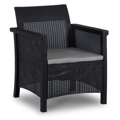 Zestaw Mebli Ogrodowych BRENTA Czarny/Szary