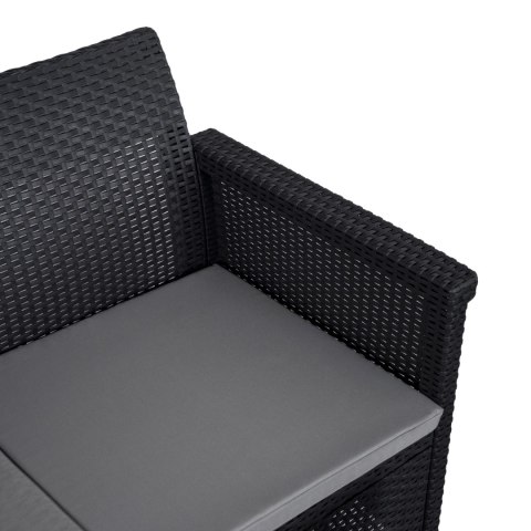 Zestaw Mebli Ogrodowych BRENTA Czarny/Szary
