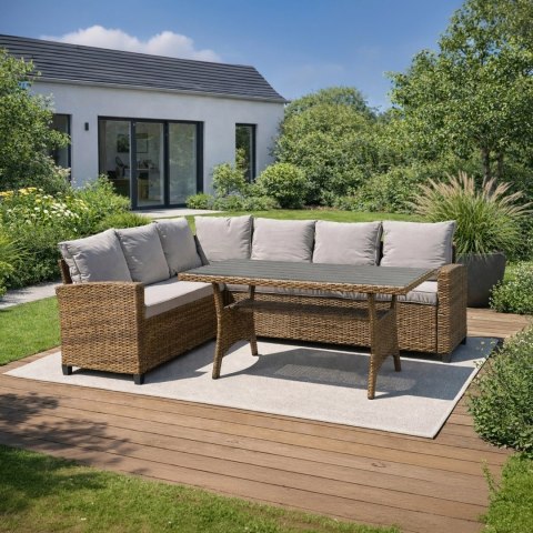 Zestaw Mebli Ogrodowych COMODO Brązowy/Szary