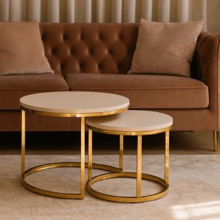 Zestaw Stolików APULIA Kaszmir/Złoty