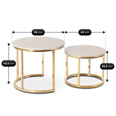 Zestaw Stolików APULIA Kaszmir/Złoty