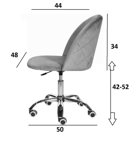 Krzesło obrotowe GLORIA OFFICE BLUE VELVET