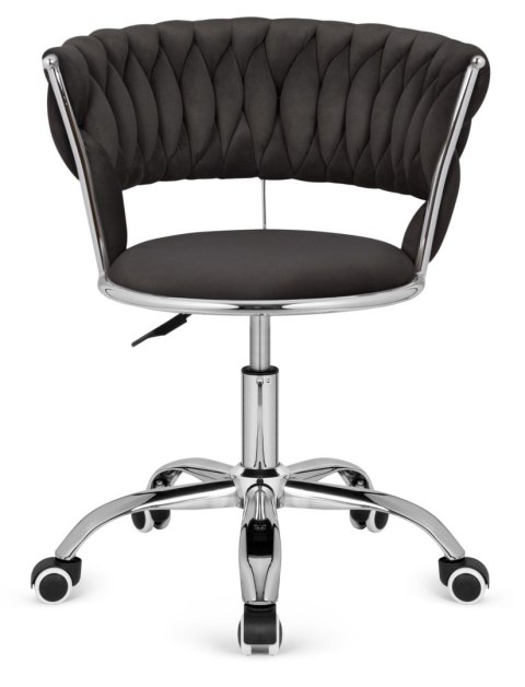 Krzesło obrotowe warkocz TRECCIA OFFICE BLACK VELVET II GATUNEK