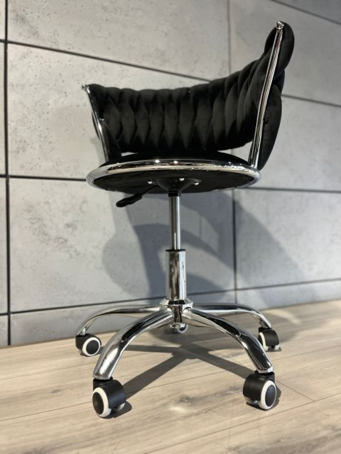 Krzesło obrotowe warkocz TRECCIA OFFICE BLACK VELVET II GATUNEK