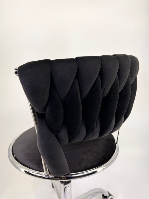 Krzesło obrotowe warkocz TRECCIA OFFICE BLACK VELVET II GATUNEK