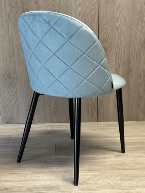 Krzesło tapicerowane GLORIA LIGHT BLUE VELVET