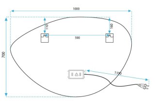 LUSTRO LED FOG 70x100cm