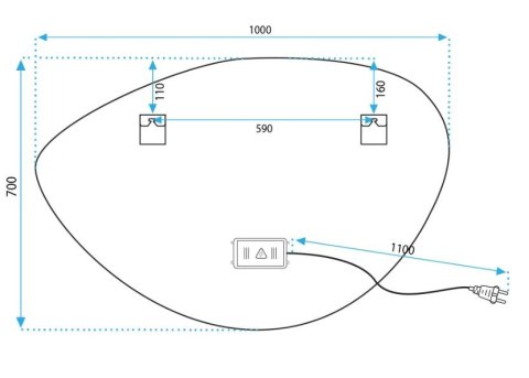 LUSTRO LED FOG 70x100cm