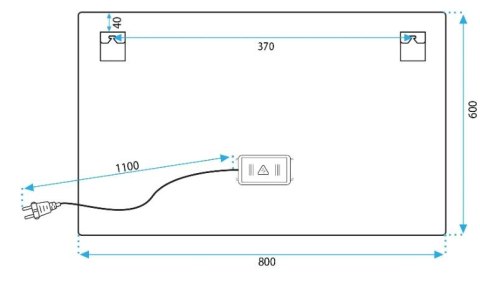 LUSTRO LED SQUARE 80X60CM