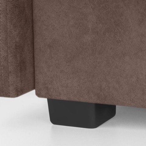 Sofa Rozkładana PORTO Brązowa Welurowa