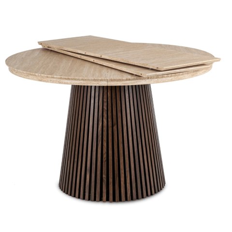 Stół ADRIEN Rozkładany 120-200 cm Trawertyn/Orzech