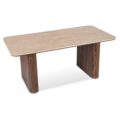 Stół ARAMIS Prostokątny 180 cm Trawertyn/Orzech