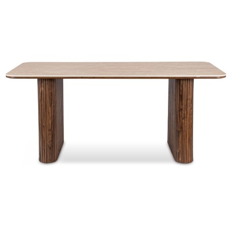 Stół ARAMIS Prostokątny 180 cm Trawertyn/Orzech