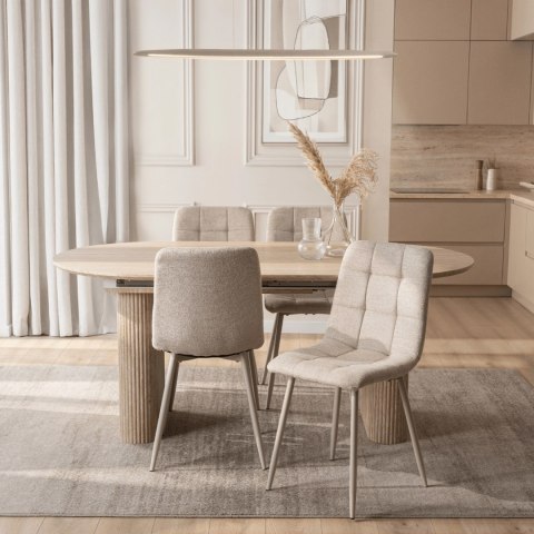 Stół OVAL Rozkładany 180-220 cm Trawertyn