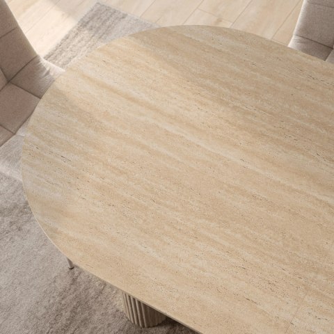 Stół OVAL Rozkładany 180-220 cm Trawertyn