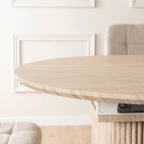 Stół OVAL Rozkładany 180-220 cm Trawertyn