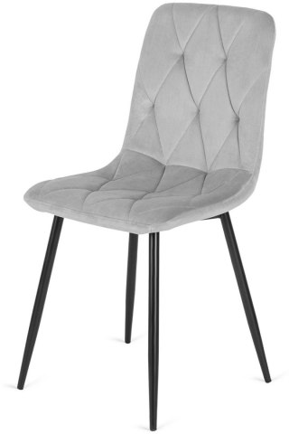 Krzesło tapicerowane BORGO VELVET LIGHT GREY SMOKE II GATUNEK