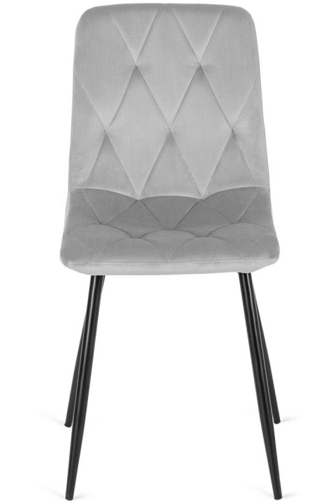 Krzesło tapicerowane BORGO VELVET LIGHT GREY PRO SMOKE