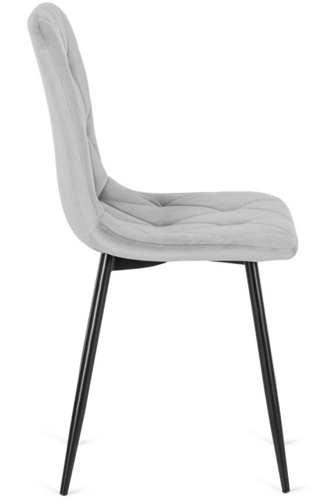 Krzesło tapicerowane BORGO VELVET LIGHT GREY PRO SMOKE