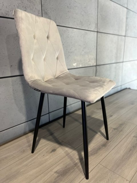 Krzesło tapicerowane BORGO VELVET LIGHT GREY PRO SMOKE